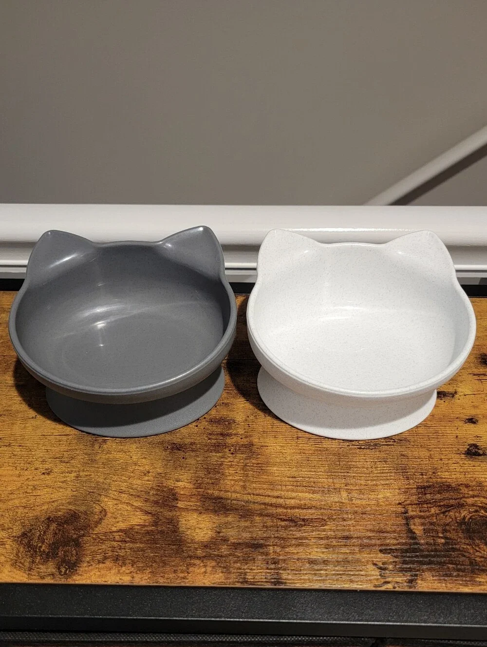 Cat ear cat bowls